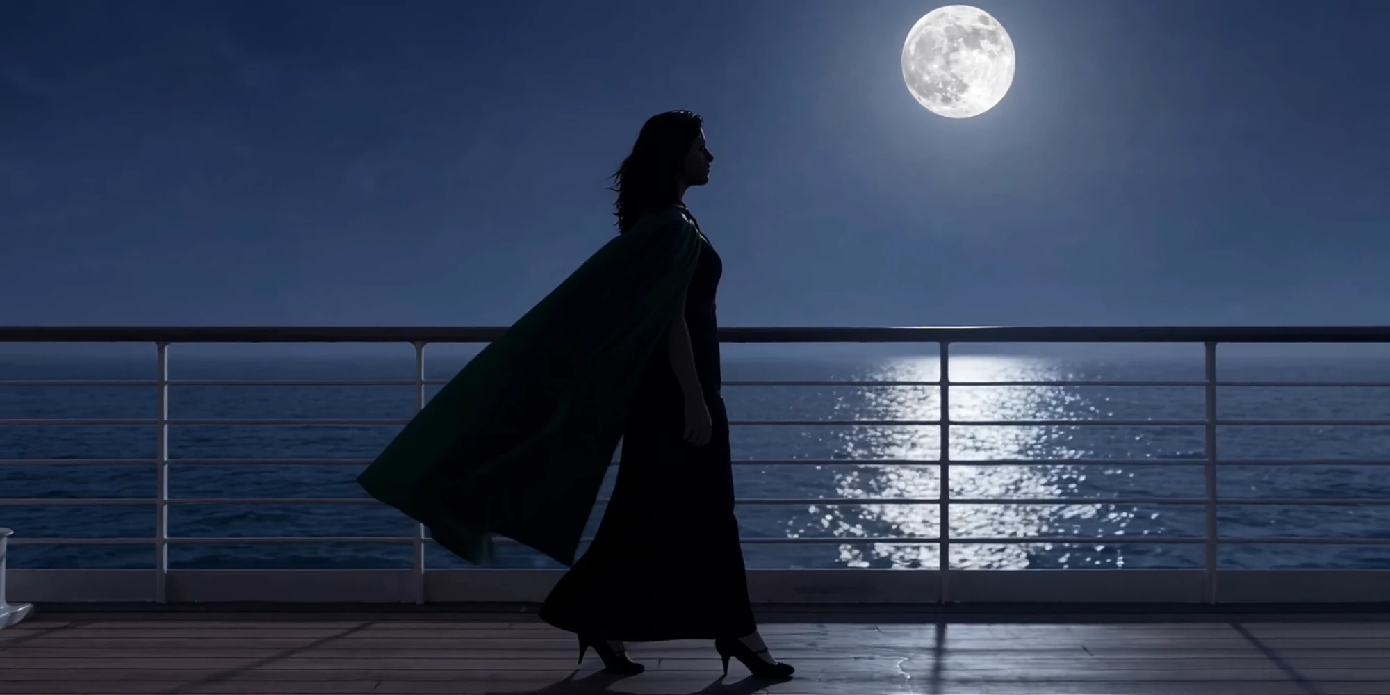Beyond the Walls — moonlit deck, film still
